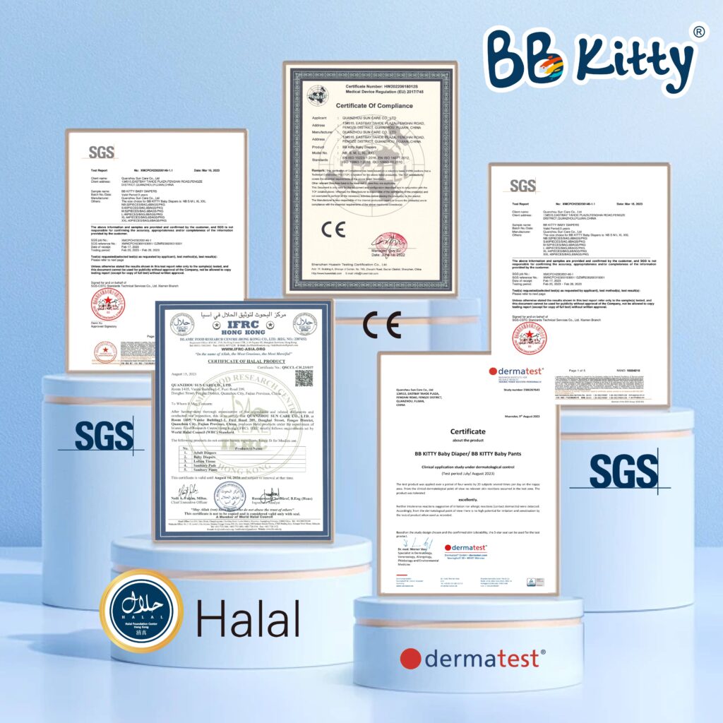 bb kitty with realiable certificates-no worries about diaper rash
