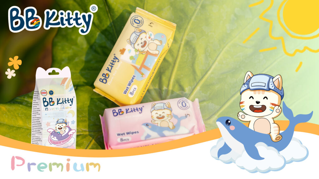 bb kitty premium wipes,matching with spring diapers,give baby comfortable feeling