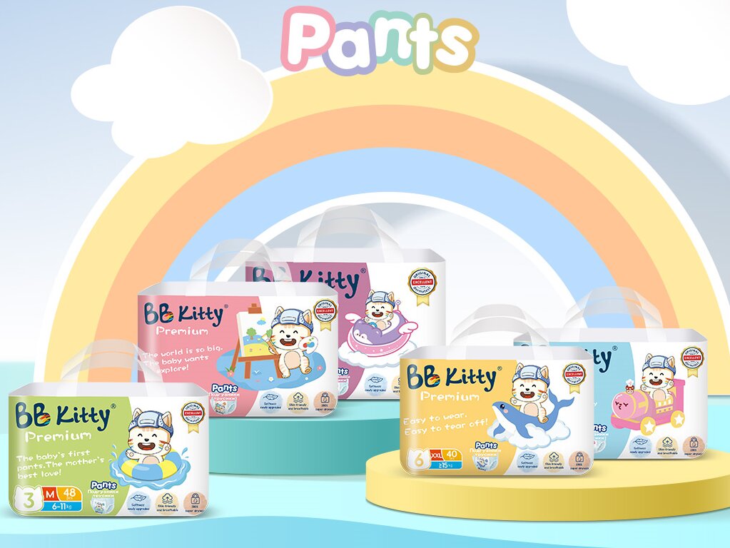 choose bbkitty premium diaper to prevent diaper leakage.